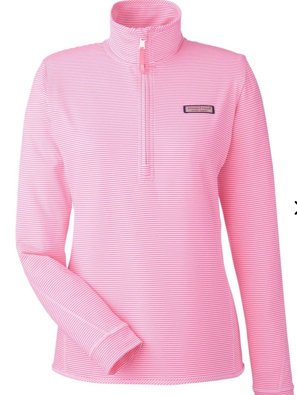 Vineyard Vines Pink Striped Half-Zip Pullover NWOT - Picture 4 of 5